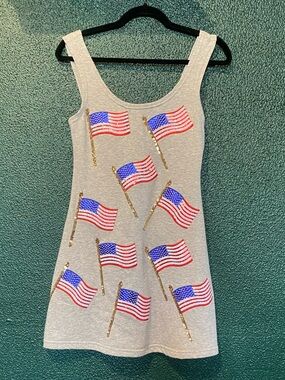 Queen of Sparkles American Flag Tank Dress